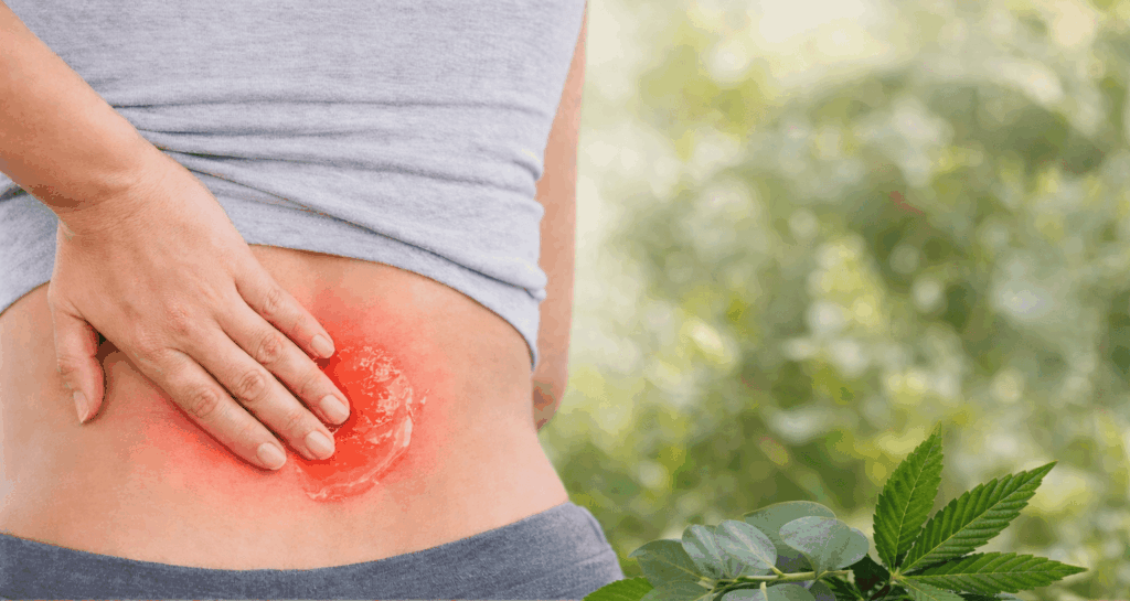 aliviar el dolor de espalda de forma natural con gel relajante sin THC